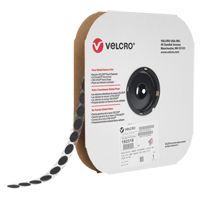 Attache Velcoin, Boucle, 3/4" dia., Adh&eacute;sif, Noir Advanced Consulting and Training Ltd.