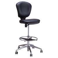 Chaise &agrave; hauteur ajustable Metro, Vinyle, Noir, Capacit&eacute; 250 lb Advanced Consulting and Training Ltd.