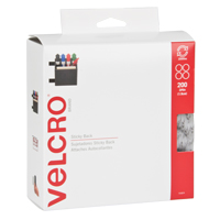 Attaches en jeton, Boucle et crochet, 3/4" dia., Adh&eacute;sif, Blanc Advanced Consulting and Training Ltd.