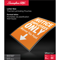 Pochettes lamin&eacute;es pour lettres Swingline UltraClear Advanced Consulting and Training Ltd.