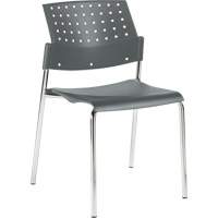 Chaises sans accoudoirs empilables, Plastique, Hauteur 33", Capacit&eacute; 300 lb, Gris Advanced Consulting and Training Ltd.