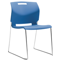 Chaise, Plastique, Hauteur 32-1/2", Capacit&eacute; 300 lb, Bleu Advanced Consulting and Training Ltd.