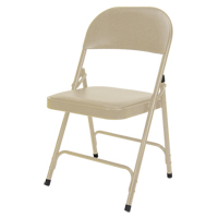 Chaise pliante rembourr&eacute;e en vinyle, Acier, Beige, Capacit&eacute; 300 lb Advanced Consulting and Training Ltd.