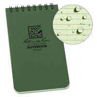 Pocket Top-Spiral Notebook, Soft Cover, Green, 100 Pages, 3" W x 5" L Advanced Consulting and Training Ltd.