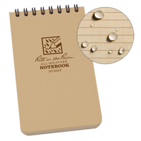 Pocket Top-Spiral Notebook, Soft Cover, Tan, 100 Pages, 3" W x 5" L Advanced Consulting and Training Ltd.