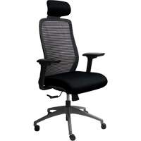 Chaise de bureau ajustable s&eacute;rie Era avec appui-t&ecirc;te, Tissu/Mailles, Noir, Capacit&eacute; 275 lb Advanced Consulting and Training Ltd.