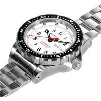 Tr&egrave;s grande montre automatique &eacute;dition arctique avec jour/date avec bracelet en acier inoxydable, Num&eacute;rique, &agrave; piles, 46 mm, Argent Advanced Consulting and Training Ltd.