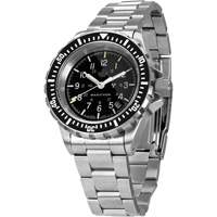 Grande montre automatique de plong&eacute;e avec feuille d'&eacute;rable gris et bracelet en acier inoxydable, Num&eacute;rique, &agrave; piles, 41 mm, Argent Advanced Consulting and Training Ltd.