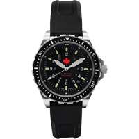 Tr&egrave;s grande montre &agrave; quartz pour plongeur avec feuille d'&eacute;rable rouge, Num&eacute;rique, &agrave; piles, 46 mm, Noir Advanced Consulting and Training Ltd.