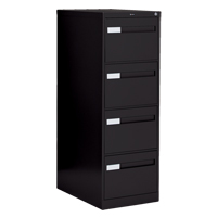 Classeur vertical &agrave; poign&eacute;es encastr&eacute;es, 4 tiroirs, 18.15" la x 26.56" p x 52" h, Noir Advanced Consulting and Training Ltd.