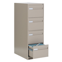Classeur vertical &agrave; poign&eacute;es encastr&eacute;es, 4 tiroirs, 18.15" la x 26.56" p x 52" h, Beige Advanced Consulting and Training Ltd.
