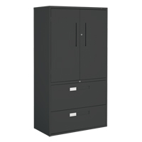 Armoire Multi-Stor, Acier, 3 Tablettes, 65-1/4" h x 36" la x 18" P, Noir Advanced Consulting and Training Ltd.