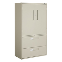 Armoire Multi-Stor, Acier, 3 Tablettes, 65-1/4" h x 36" la x 18" P, Beige Advanced Consulting and Training Ltd.