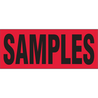 &eacute;tiquettes pour traitement sp&eacute;cial Samples, 5" lo x 2" la, Noir/rouge Advanced Consulting and Training Ltd.