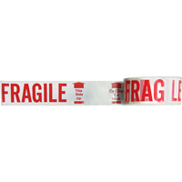 Ruban imprim&eacute; bilingue – Fragile ce c&ocirc;t&eacute; en haut, Rouge/blanc Advanced Consulting and Training Ltd.