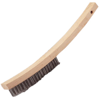 Brosse &agrave; main &agrave; r&eacute;curer &agrave; manche courb&eacute;, Acier inoxydable, 4 x 20 rangs de fils, Longueur 17" Advanced Consulting and Training Ltd.