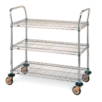 Standard-Duty Utility Cart With Wire Shelves, Chrome Plated, 18" x 39" x 36", 375 lbs. Capacity Advanced Consulting and Training Ltd.