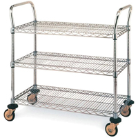Standard-Duty Utility Carts, Stainless Steel, 18" x 39" x 30", 500 lbs. Capacity Advanced Consulting and Training Ltd.