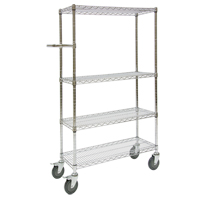 Chariots &agrave; pousser, Chrom&eacute;, 30" x 60" x 14", Capacit&eacute; 800 lb Advanced Consulting and Training Ltd.