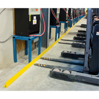 Rails protecteurs arr&ecirc;ts de charge avec ancrage au sol, Acier, 48" lo x 5" h, Jaune Advanced Consulting and Training Ltd.