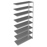 Shelving Unit, Galvanized Steel, Slotted Angle, 300 lbs. Capacity, 48" W x 96" H x 15" D Advanced Consulting and Training Ltd.