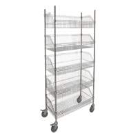 Chariot &agrave; tablette avec panier en treillis, Tiers 5, 36" la x 80" h x 18" p Advanced Consulting and Training Ltd.