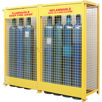 Armoires pour cylindres &agrave; gaz, nbre de bouteilles: 20, 88" , 30" , 74" , Jaune Advanced Consulting and Training Ltd.