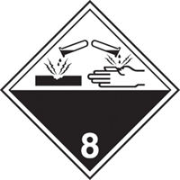 TDG Shipping Labels, Class 8, Corrosives, Paper Advanced Consulting and Training Ltd.