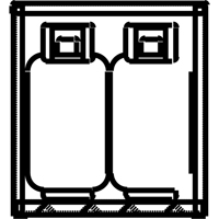 Armoires en aluminium pour bouteilles GPL, nbre de bouteilles: 4, 30" , 32" , 33-1/2" , Argent Advanced Consulting and Training Ltd.