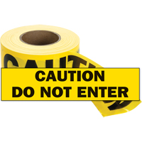 Barricade Tape, English, 3" W x 1000' L, 2 mils, Black on Yellow Advanced Consulting and Training Ltd.