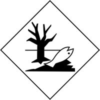 Marine Pollutant Mark TDG Shipping Labels, 4" L x 4" W, Black on White Advanced Consulting and Training Ltd.