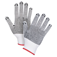 Double-Sided Dotted String Knit Gloves, Poly/Cotton, Double Sided, 7 Gauge, Small Advanced Consulting and Training Ltd.