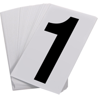 Num&eacute;ros autocollants, 1, 3-1/2" h, Noir sur blanc Advanced Consulting and Training Ltd.