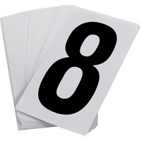 Num&eacute;ros autocollants, 8, 3-1/2" h, Noir sur blanc Advanced Consulting and Training Ltd.