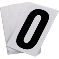 Num&eacute;ros autocollants, 0, 3-1/2" h, Noir sur blanc Advanced Consulting and Training Ltd.