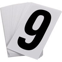 Num&eacute;ros autocollants, 9, 3-1/2" h, Noir sur blanc Advanced Consulting and Training Ltd.