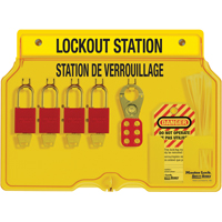 Lockout Station, Aluminum Padlocks, 4 Padlock Capacity, Padlocks Included Advanced Consulting and Training Ltd.