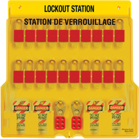 Lockout Station, Thermoplastic Padlocks, 20 Padlock Capacity, Padlocks Included Advanced Consulting and Training Ltd.