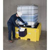 GRV Spill Pallet Plus avec drain, Capacit&eacute; de d&eacute;versement 365 gal. US, 62" x 62" x 28" Advanced Consulting and Training Ltd.