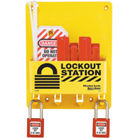 Compact Lockout Station, Thermoplastic Padlocks, 4 Padlock Capacity, Padlocks Included Advanced Consulting and Training Ltd.