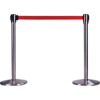 Poteau r&eacute;cepteur pour barri&egrave;res sur pieds pour le contr&ocirc;le des foules, Hauteur de 35", Acier inoxydable Advanced Consulting and Training Ltd.