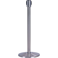 Poteau r&eacute;cepteur pour barri&egrave;res sur pieds pour le contr&ocirc;le des foules, Hauteur de 35", Acier inoxydable Advanced Consulting and Training Ltd.
