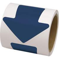 Coloured Floor Marking Decals, Arrow, 4" L x 4" W, Blue, Vinyl Advanced Consulting and Training Ltd.