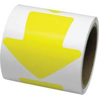 Coloured Floor Marking Decals, Arrow, 4" L x 4" W, Yellow, Vinyl Advanced Consulting and Training Ltd.
