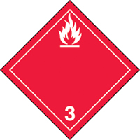 TDG Shipping Labels, Class 3, Flammable Liquids, Vinyl Advanced Consulting and Training Ltd.