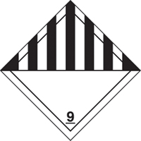 TDG Shipping Labels, Class 9, Miscellaneous Dangerous Goods, Vinyl Advanced Consulting and Training Ltd.