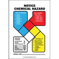 NFPA Notice Chemical Hazard Safety Sign Advanced Consulting and Training Ltd.