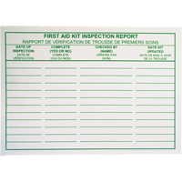 First Aid Kit Inspection Report Cards Advanced Consulting and Training Ltd.