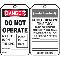 Safety Tags, Plastic, 3-3/8" W x 5-3/4" H, English Advanced Consulting and Training Ltd.