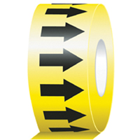 Rubans de fl&eacute;ches de direction de l'&eacute;coulement, 104', Noir sur jaune Advanced Consulting and Training Ltd.